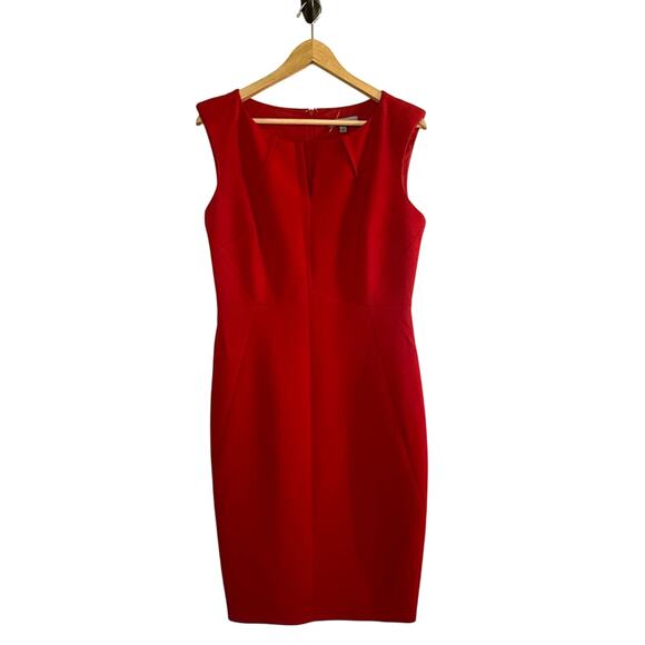 Classiques Entier Dresses & Skirts - CLASSIQUES ENTIER bright cherry red sleeveless sheath knee length dress